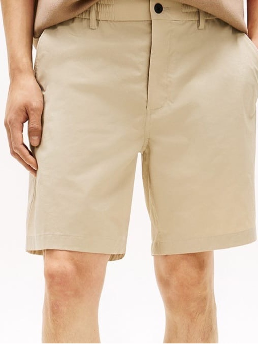 Tommy Hilfiger Beige Flat Front Chino Shorts